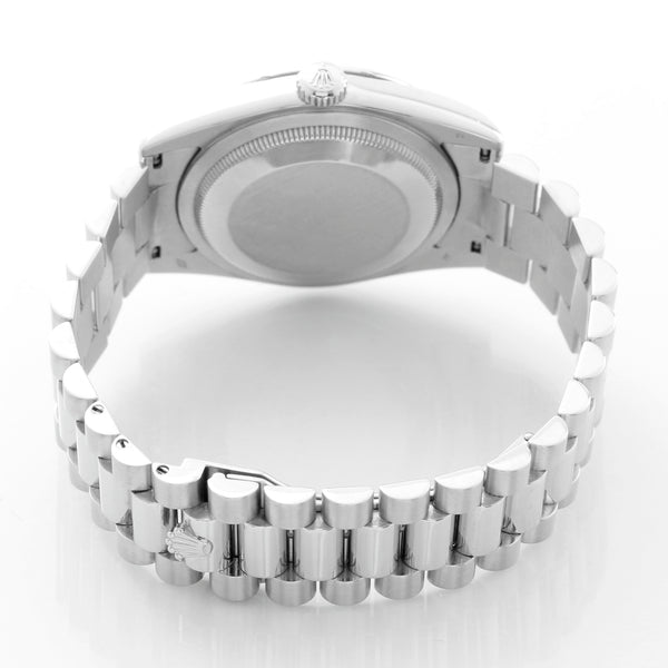 Rolex Day-Date Platinum Mother of Pearl Dial Watch 118206