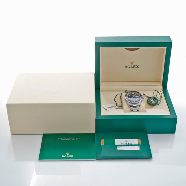 Rolex GMT-Master II Stainless Steel Black Dial Watch 126710 BLNR
