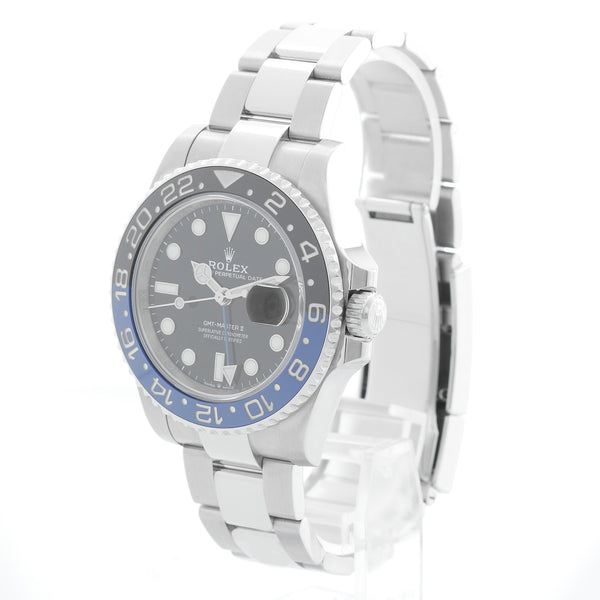 Rolex GMT-Master II Stainless Steel Black Dial Watch 126710 BLNR