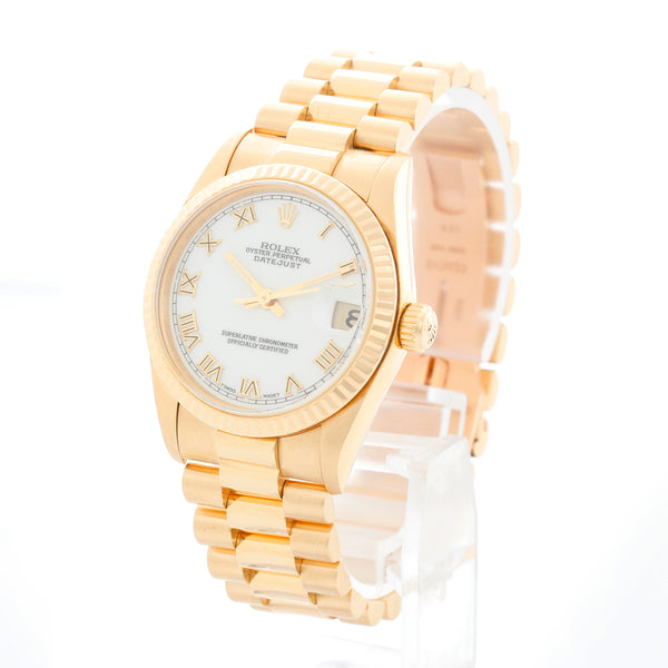 Rolex Datejust 31 Midsize Yellow Gold Watch 78278