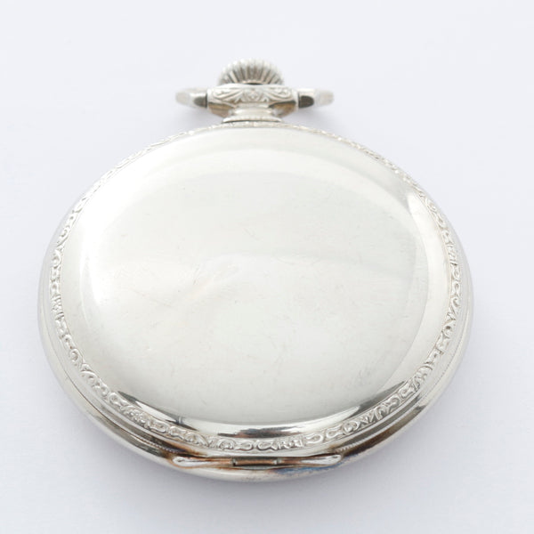 Dudley Masonic Model 2 White Gold Filled Silver Dial Pocket Watch