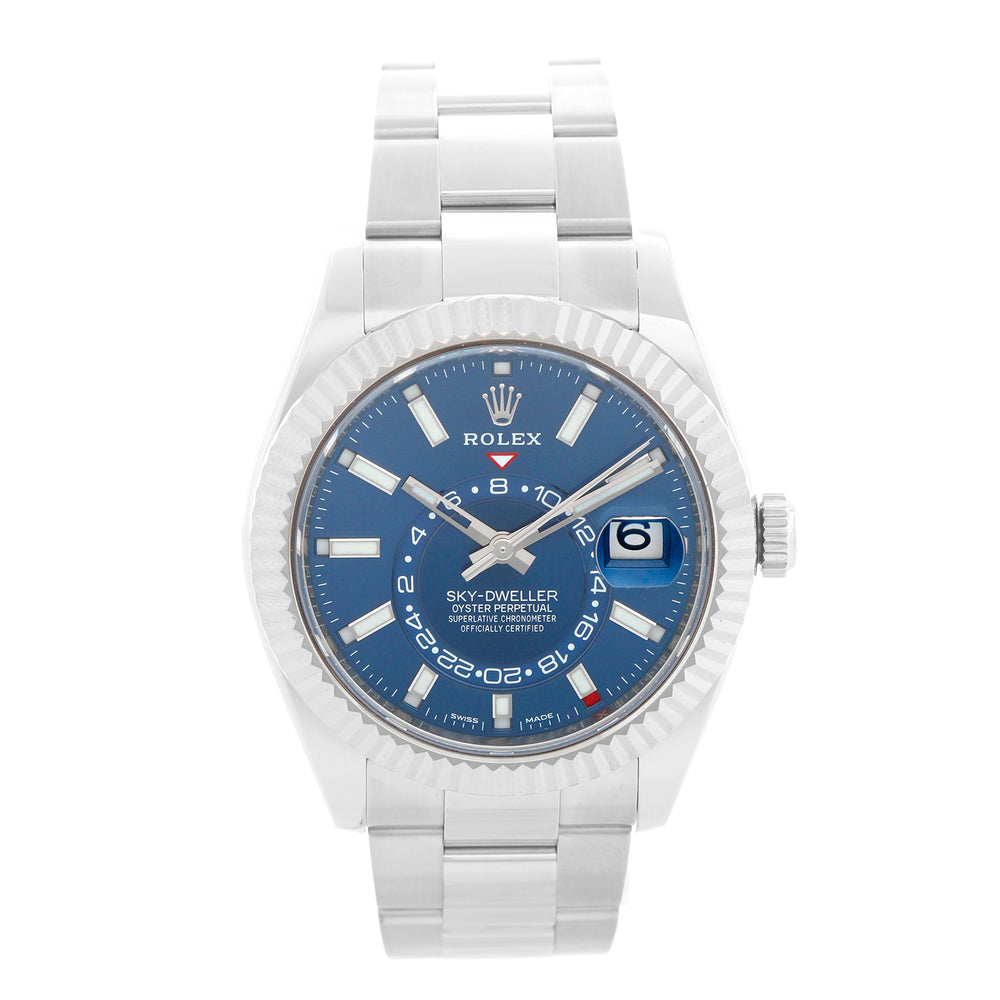 Rolex Sky-Dweller Stainless Steel Blue Dial Watch 326934