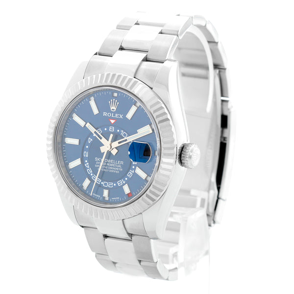 Rolex Sky-Dweller Stainless Steel Blue Dial Watch 326934