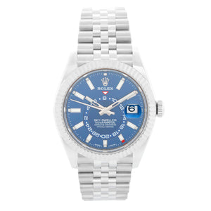 Rolex Sky-Dweller Stainless Steel Blue Dial Jubilee Watch 326934