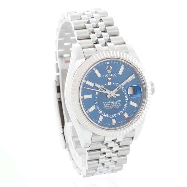 Rolex Sky-Dweller Stainless Steel Blue Dial Jubilee Watch 326934