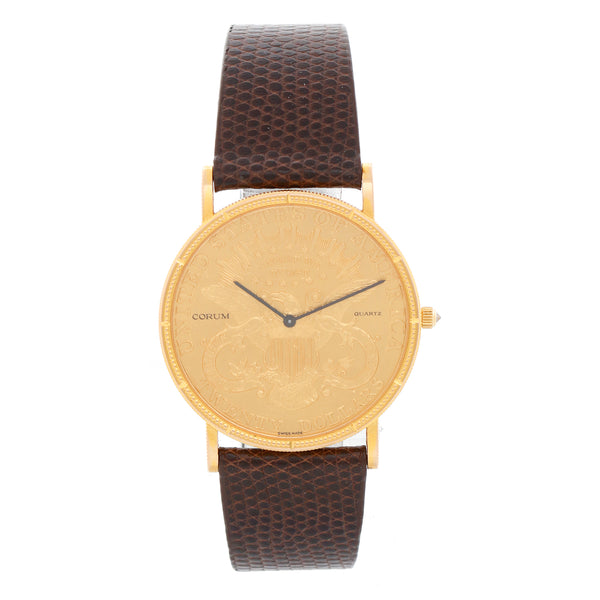 Corum $20 Liberty Double Eagle Gold Coin Men's 36mm Quartz Watch