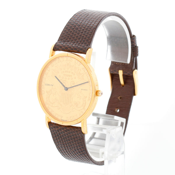 Corum $20 Liberty Double Eagle Gold Coin Men's 36mm Quartz Watch