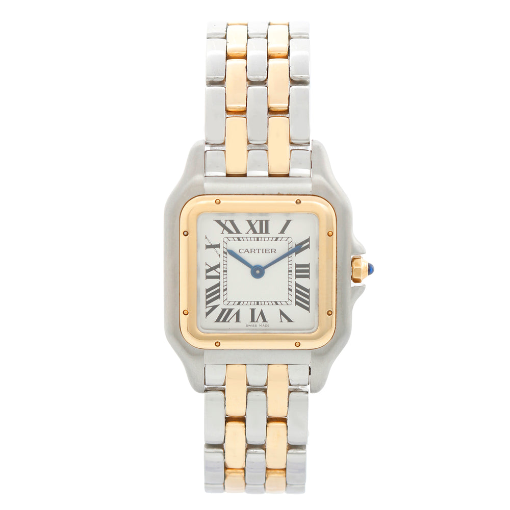 New Style Cartier Panthere 2-Tone 2-Row Medium Watch W2PN0007