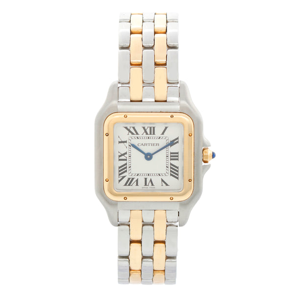 New Style Cartier Panthere 2-Tone 2-Row Medium Watch W2PN0007