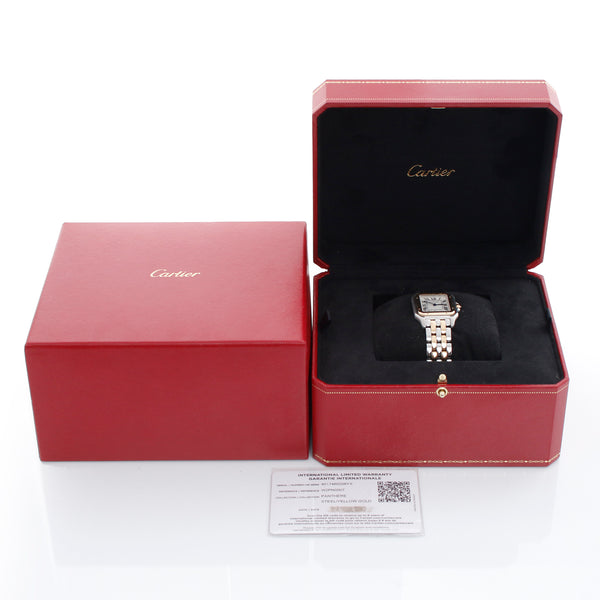 New Style Cartier Panthere 2-Tone 2-Row Medium Watch W2PN0007