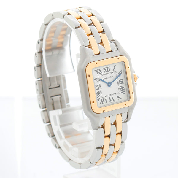 New Style Cartier Panthere 2-Tone 2-Row Medium Watch W2PN0007
