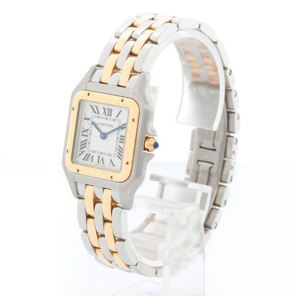 New Style Cartier Panthere 2-Tone 2-Row Medium Watch W2PN0007