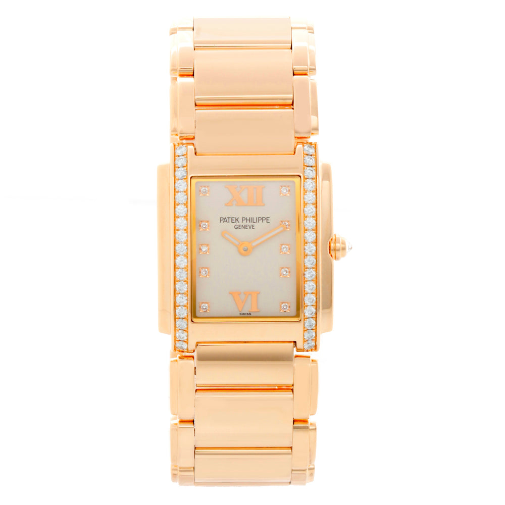 Patek Philippe Twenty-4 Ladies 18k Rose Gold & Diamond Watch 4910 / 11R