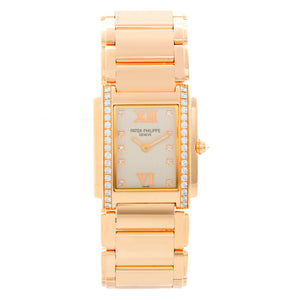 Patek Philippe Twenty-4 Ladies 18k Rose Gold & Diamond Watch 4910 / 11R