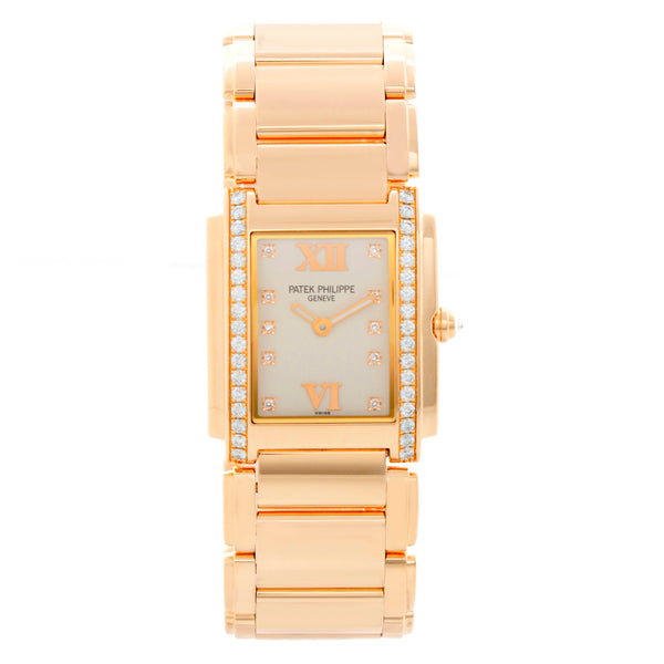 Patek Philippe Twenty-4 Ladies 18k Rose Gold & Diamond Watch 4910 / 11R