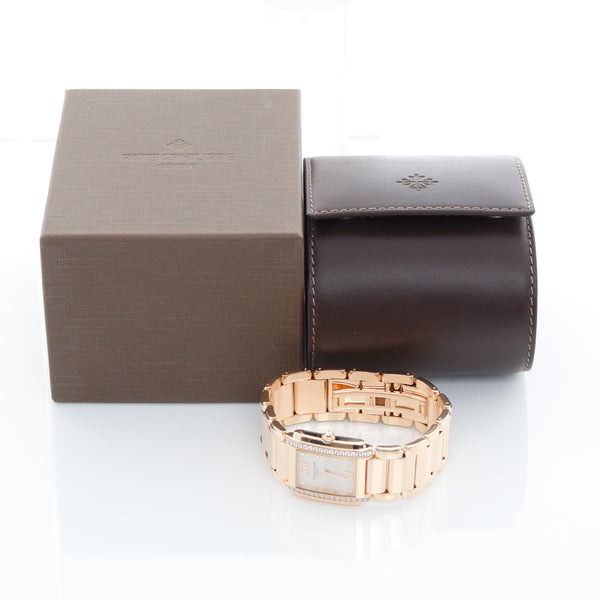 Patek Philippe Twenty-4 Ladies 18k Rose Gold & Diamond Watch 4910 / 11R