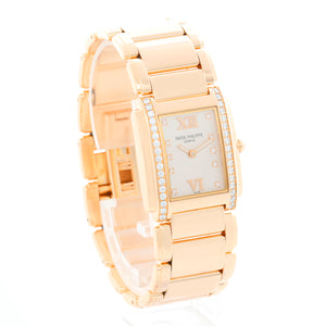 Patek Philippe Twenty-4 Ladies 18k Rose Gold & Diamond Watch 4910 / 11R