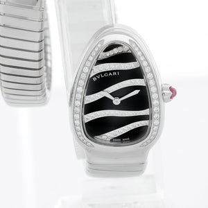 Bulgari Serpenti Serpent Diamond & Stainless Steel Ladies Watch SP35BDSDS 102441