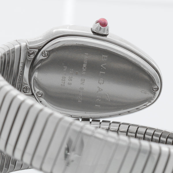 Bulgari Serpenti Serpent Diamond & Stainless Steel Ladies Watch SP35BDSDS 102441