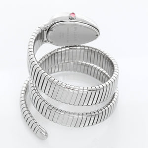 Bulgari Serpenti Serpent Diamond & Stainless Steel Ladies Watch SP35BDSDS 102441