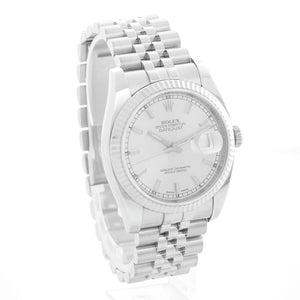 Rolex Datejust Stainless Steel Silver Dial Watch 116234