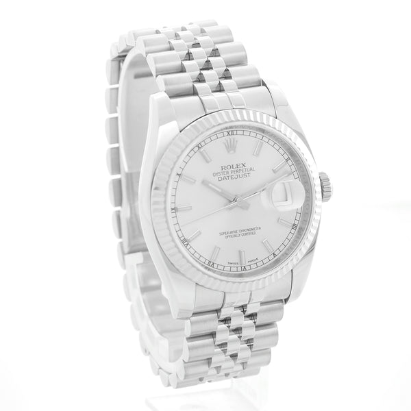 Rolex Datejust Stainless Steel Silver Dial Watch 116234