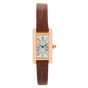Cartier Tank Americaine Ladies Mini Rose Gold Watch WGTA0132 4493