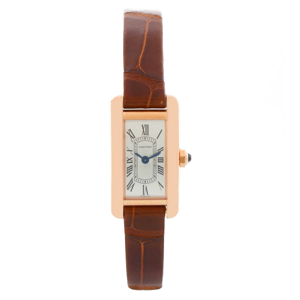 Cartier Tank Americaine Ladies Mini Rose Gold Watch WGTA0132 4493