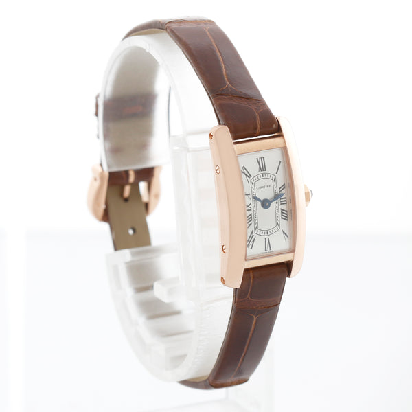 Cartier Tank Americaine Ladies Mini Rose Gold Watch WGTA0132 4493