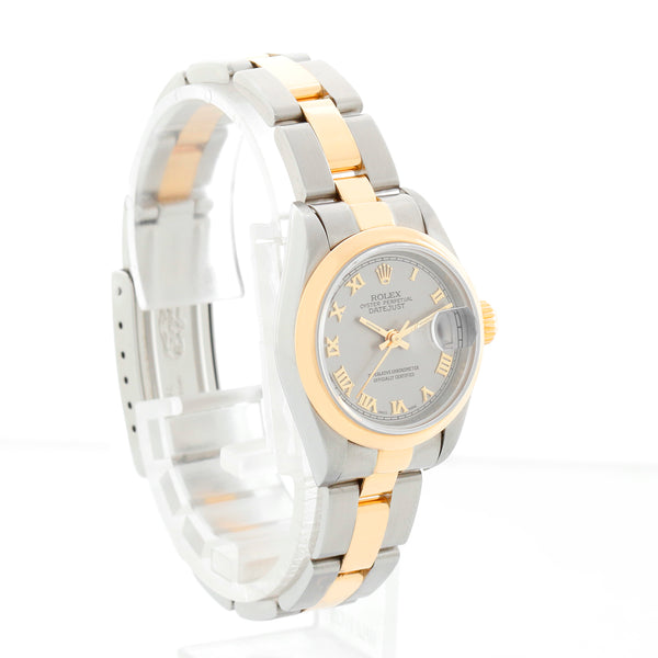 Rolex Datejust 18K Yellow Gold Silver Dial Watch 69163