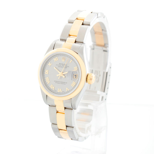 Rolex Datejust 18K Yellow Gold Silver Dial Watch 69163