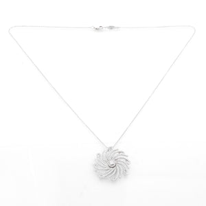 Gabriel & Co. 14K White Gold Diamond Swirl Pendant Necklace | 0.70 ctw | Lusso Collection