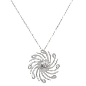 Gabriel & Co. 14K White Gold Diamond Swirl Pendant Necklace | 0.70 ctw | Lusso Collection