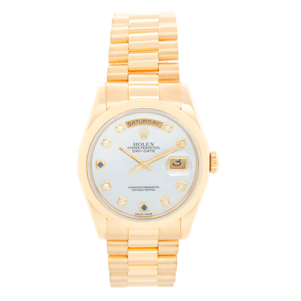 Rolex Day-Date President 18K Gold Mother of Pearl Dial Watch 118208