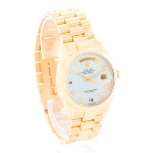 Rolex Day-Date President 18K Gold Mother of Pearl Dial Watch 118208