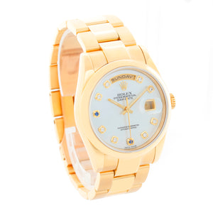 Rolex Day-Date President 18K Yellow Gold Mother of Pearl Dial Watch 118208 (Copy)