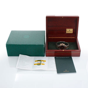 Rolex Cosmograph Daytona 2-Tone Black Dial Watch 116523 Complete