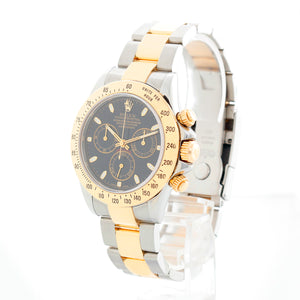 Rolex Cosmograph Daytona 2-Tone Black Dial Watch 116523 Complete