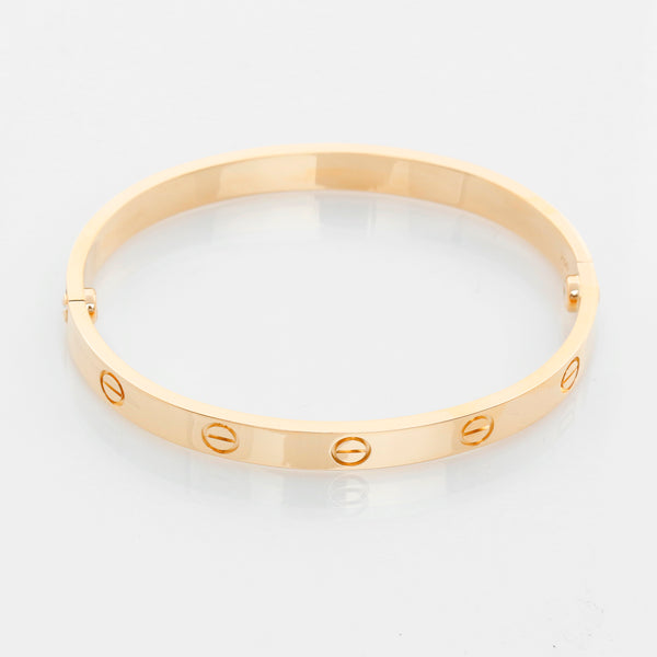 Cartier Love Bracelet 18k Yellow Gold Size 17 with Screwdriver