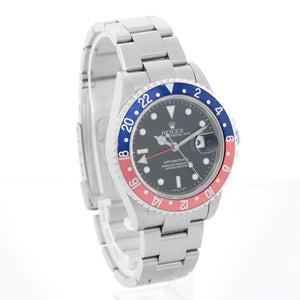 Rolex GMT-Master II Stainless Steel Black Dial Watch 16710
