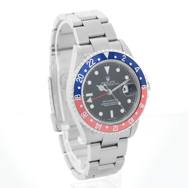 Rolex GMT-Master II Stainless Steel Black Dial Watch 16710