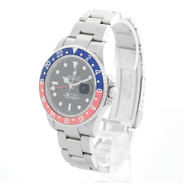 Rolex GMT-Master II Stainless Steel Black Dial Watch 16710