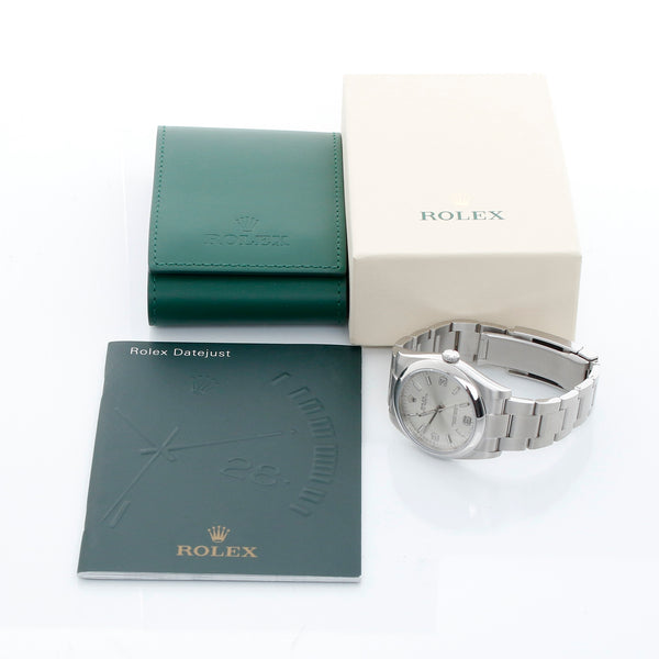Rolex Oyster Perpetual Stainless Steel Silver Dial Watch 116000