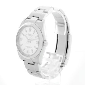 Rolex Oyster Perpetual Stainless Steel Silver Dial Watch 116000