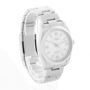 Rolex Oyster Perpetual Stainless Steel Silver Dial Watch 116000