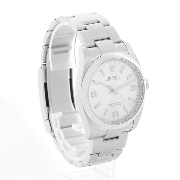 Rolex Oyster Perpetual Stainless Steel Silver Dial Watch 116000