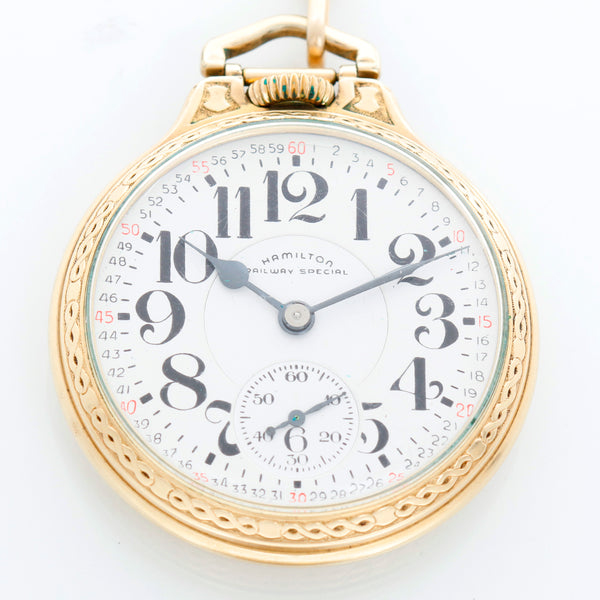 Hamilton 992B Railroad 14K Gold Filled Pocket Watch