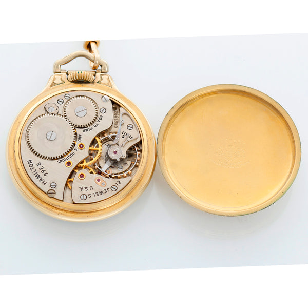 Hamilton 992B Railroad 14K Gold Filled Pocket Watch