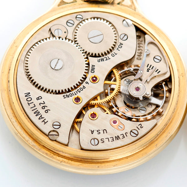 Hamilton 992B Railroad 14K Gold Filled Pocket Watch