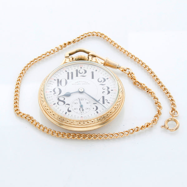 Hamilton 992B Railroad 14K Gold Filled Pocket Watch